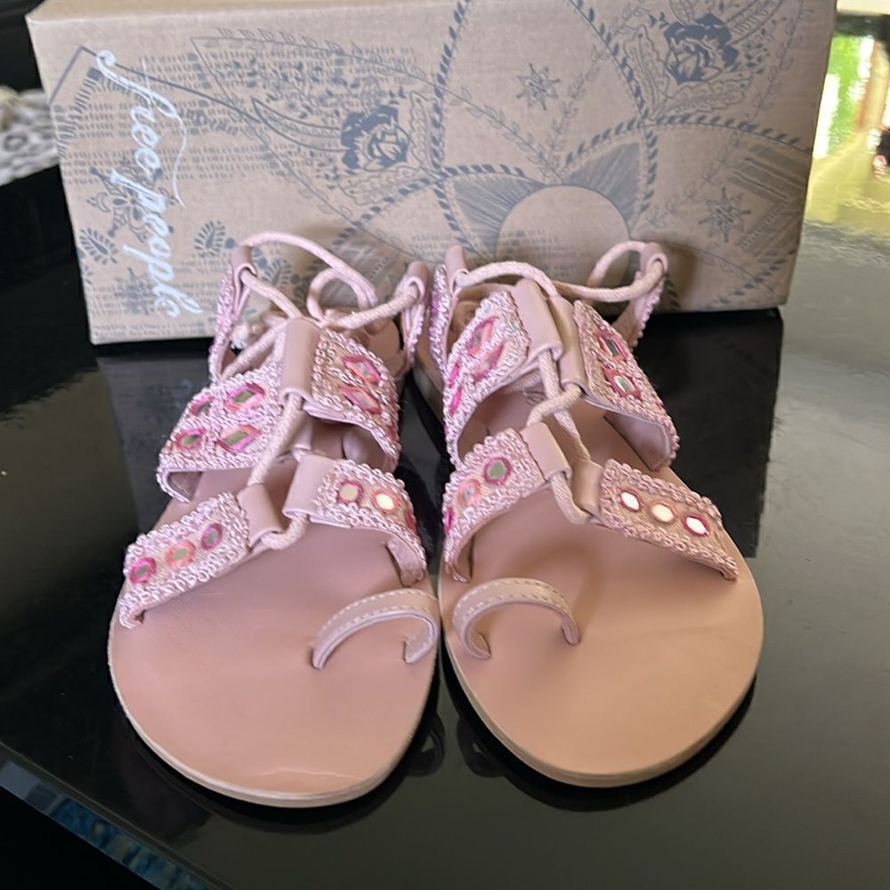 Nwt Free People Mantra mirrors pink sandals 9 - Picture 5 of 9